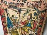 an old book with a picture of a man and a woman sitting at a table