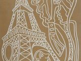 an image of a drawing of the eiffel tower in paris