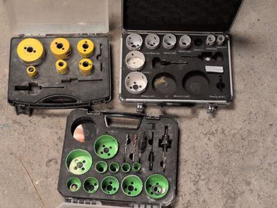 many different tools in a case on the floor