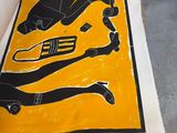 a picture of a poster on the floor of a room