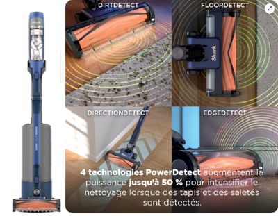 the four images show different types of vacuum cleaners on a wooden floor