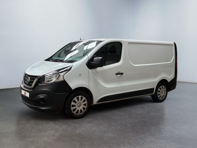a picture of a white van parked in a room