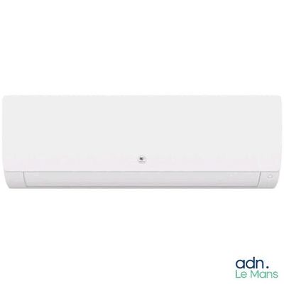a white air conditioner sitting on top of a white wall