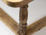 close up of a wooden table with a white background