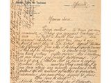 une lettre écrite en français sur une feuille de papier