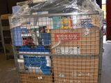 a cart that has a bunch of items in it