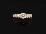 une bague en or et diamant