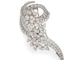 a diamond and platinum - plated broochle broochle