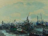 de nombreux bateaux qui restent dans l'eau