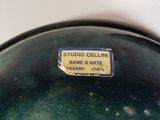 a close up of a plate with a label on it
