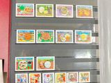 a picture of a picture of a wall with stamps on it