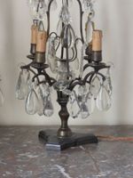 PAIRE DE GIRANDOLES à quatre bras de lumière en bronze et pe… (photo 5)
