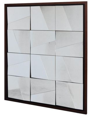 Sculpture contemporaine, miroir déstructuré à facettes