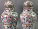 pair of chinese famille vases