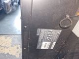 a close up of a door with a sticker on it