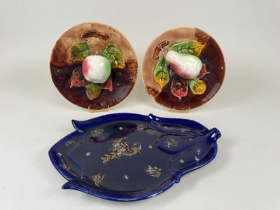 two plates that are sitting on a table