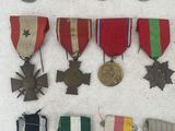 many medals and medals on display in a display case