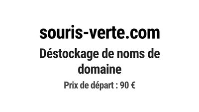 Nom de domaine souris-verte.com.