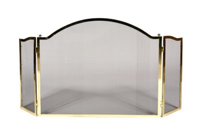 Ecran de cheminée en laiton doré - Photo 1