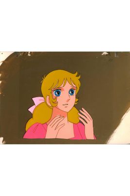 an image of a painting of a woman with blonde hair and blue eyes