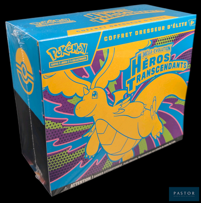 une boîte de cartes à collectionner Pokémon sur laquelle figure l'image d'une figurine de Pokémon