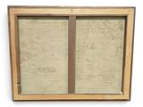 a painting of a window with a wooden frame and a window pane