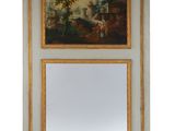 a picture of a painting on the wall above a mirror