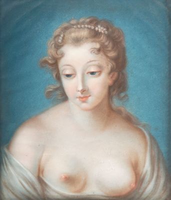 une image d'un tableau représentant une femme en robe blanche