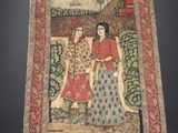 un tableau représentant deux femmes dans un bateau sur une rivière