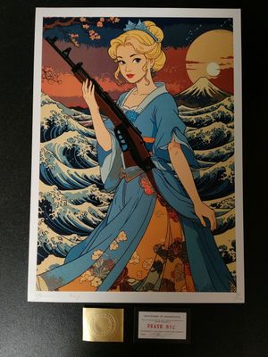 DEATH NYC. Sérigraphie sur papier signée à la main, avec cer…