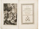an old book with a picture of a group of people