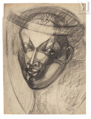 l'image d'un dessin représentant le visage d'un homme coiffé d'un chapeau