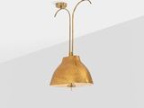 a large image of the brass ceiling light with two lamps