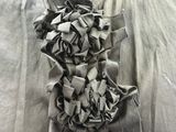 a black and white photo of a piece of cloth
