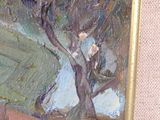 a picture of a painting of a man and a dog