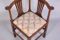 fauteuil d'angle anglais à dossier ajouré, en chêne, d'époqu… (photo 5)