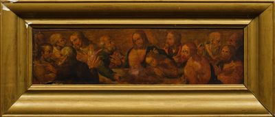 ITALIE, XVIIEME SIECLE Prédelle figurant la Cène. - Photo 1