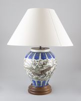 Lampe dans le goût des céramiques turques d'IZNICK.