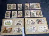 several old photos of people are displayed in a book