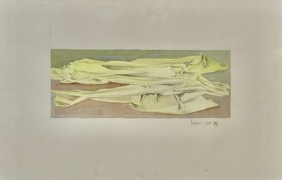 Jacques JOOS (1945-2021), "Plis", 1989, aquarelle et crayon …