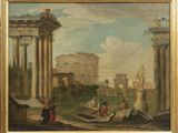 an image of a painting of a painting of a roman city