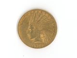 a gold coin with an indian head on it