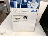 a box of card printer cleaning kit on a table
