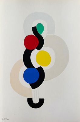 an image of a picture of a painting with circles on it