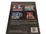 a back cover of a video game with a picture of the game