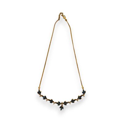 Collier en or jaune 14K (585) à maille gourmette retenant un…