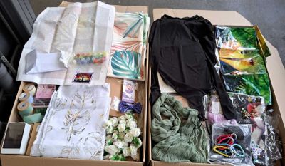 138 / 1 palette de 243 kg de mix (nappe, peinture par …