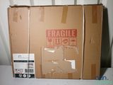 a box that is sitting on a table with a label on it