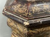 a close up of a box on a table