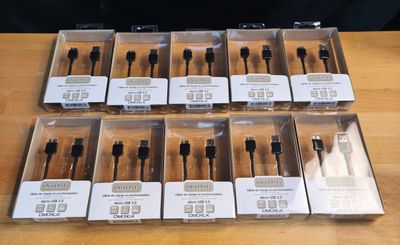 Lot de 10 Cable de charge et synchronisation Micro USB 3.0